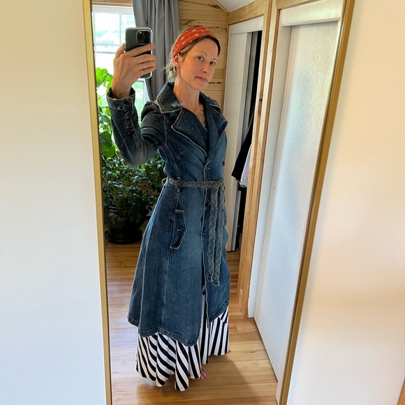 See by Chloé denim trench coat with braided belt - Picture 1 of 10